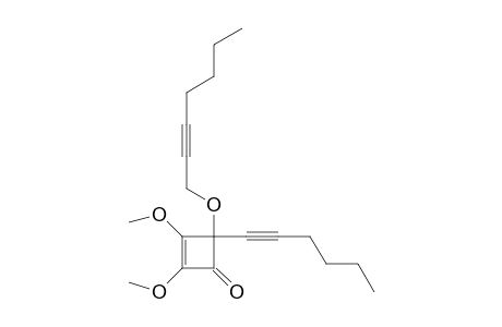 2,3-Dimethoxy-4-(1-hexynyl)-4-(2-heptynyloxy)-2-cyclobuten-1-one
