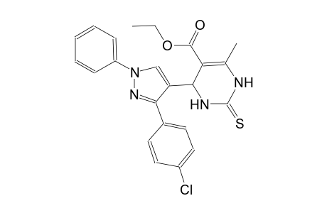 5-pyrimidinecarboxylic acid, 4-[3-(4-chlorophenyl)-1-phenyl-1H-pyrazol-4-yl]-1,2,3,4-tetrahydro-6-methyl-2-thioxo-, ethyl ester