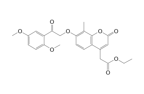 4-[(Ethoxycarbonyl)methyl]-7-[(2',5'-dimethoxybenzoyl)methoxy]-8-methylcoumarin