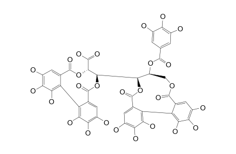 HIPPOPHAENIN-A;2,3,4,6-DI-O-(S)-HEXAHYDROXYDIPHENOL-5-O-GALLOYLGLUCONIC-ACID