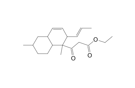 5,9-Dimethyl-5-(ethoxycarbonylmethylcarbonyl)-4-(1-propenyl)-bicyclo[4.4.0]dec-2-ene