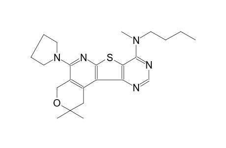 2H-pyrano[4'',3'':4',5']pyrido[3',2':4,5]thieno[3,2-d]pyrimidin-8-amine, N-butyl-1,4-dihydro-N,2,2-trimethyl-5-(1-pyrrolidinyl)-