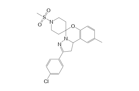 2-(4-chlorophenyl)-9-methyl-1'-(methylsulfonyl)-1,10b-dihydrospiro[benzo[e]pyrazolo[1,5-c][1,3]oxazine-5,4'-piperidine]