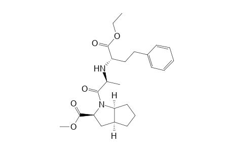 Ramipril or [2S-[1-[R*(R*)],2.alpha.,3.alpha..beta.,6.alpha..beta.]]-1-[2-[[1-(ethoxycarbonyl)-3-phenylpropyl]amino]-1-oxopropyl]octahydrocyclopenta[b]pyrrole-2-carboxylic acid methyl ester