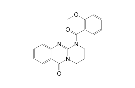 6H-pyrimido[2,1-b]quinazolin-6-one, 1,2,3,4-tetrahydro-1-(2-methoxybenzoyl)-