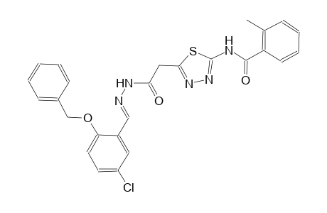 N-[5-(2-{(2E)-2-[2-(benzyloxy)-5-chlorobenzylidene]hydrazino}-2-oxoethyl)-1,3,4-thiadiazol-2-yl]-2-methylbenzamide
