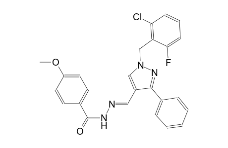 N'-{(E)-[1-(2-chloro-6-fluorobenzyl)-3-phenyl-1H-pyrazol-4-yl]methylidene}-4-methoxybenzohydrazide