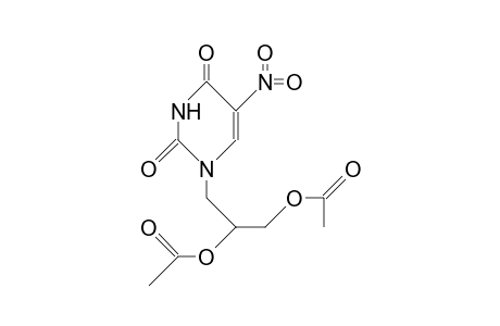 1-(2,3-Diacetoxy-propyl)-5-nitro-uracil