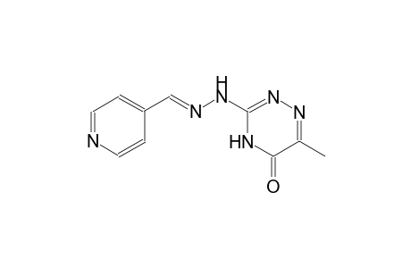 4-pyridinecarboxaldehyde, (4,5-dihydro-6-methyl-5-oxo-1,2,4-triazin-3-yl)hydrazone