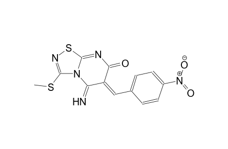 (6Z)-5-imino-3-(methylsulfanyl)-6-(4-nitrobenzylidene)-5,6-dihydro-7H-[1,2,4]thiadiazolo[4,5-a]pyrimidin-7-one