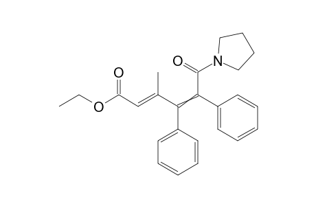 5-Ethoxycarbonyl-4-methyl-2,3-diphenyl-penta-2,4E-dienoic acid-pyrrolidine