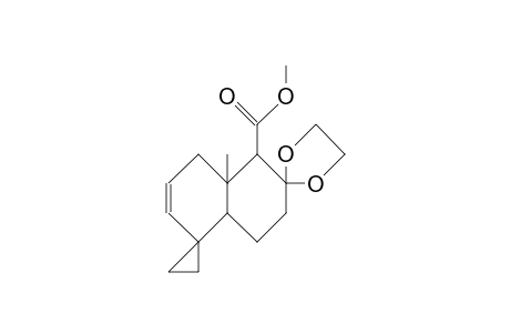 2b-Carbomethoxy-1b-methyl-7,7-dimethylene-3,3-(ethylene-1,2-dioxy)-bicyclo(4.4.0)dec-8-ene