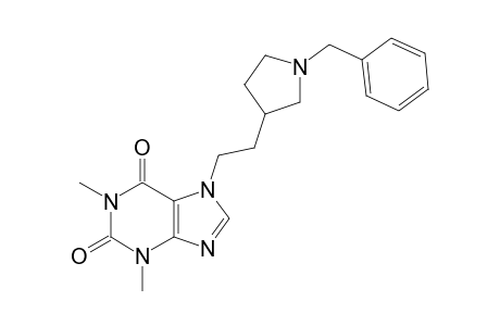 1,3-Dimethyl-7-[2-[1-(phenylmethyl)-3-pyrrolidinyl]ethyl]purine-2,6-dione