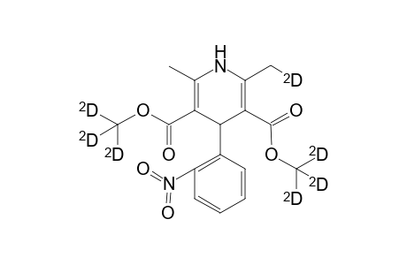 Mixture of bis(Trideuteromethyl) 1,4-dihydro-2-CD3-6-CH3-4-(2-NO2-phenyl)-3,5-pyridinedicarboxylate with hexa- and octa-deuterated compounds
