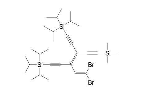 1,1-Dibromo-3,4-bis[(triisopropylsilyl)ethynyl]-6-(trimethylsilyl)hexa-1,3-diene-5-yne