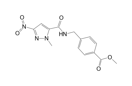 Benzoic acid, 4-[[[(1-methyl-3-nitro-1H-pyrazol-5-yl)carbonyl]amino]methyl]-, methyl ester