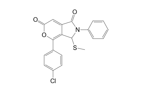 3-Methylthio-2-phenyl-4-(4-chlorophenyl)-1,6-dioxo-2,3-dihydropyrano[3,4-c]pyrrole