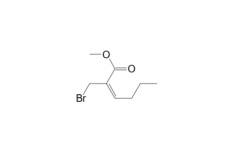 2-(bromomethyl)-2-hexenoic acid, methyl ester