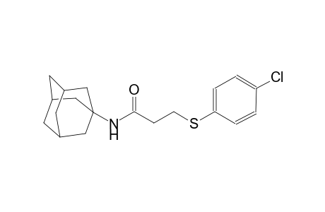 N-(1-adamantyl)-3-[(4-chlorophenyl)sulfanyl]propanamide