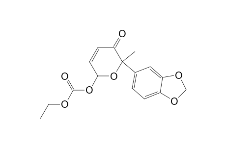 5,6-Dihydro-6-methyl-6-(3,4-methylenedioxyphenyl)-5-oxo-2H-pyran-2-yl ethylcarbonate