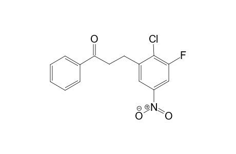 3-(2-Chloro-3-fluoro-5-nitrophenyl)-1-phenylpropan-1-one