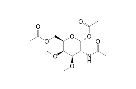 2-Acetamido-2-desoxy-3,4-di-O-methyl-1,6-di-O-acetyl-alpha-D-galacto- py ranose