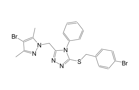 3-[(4-bromobenzyl)sulfanyl]-5-[(4-bromo-3,5-dimethyl-1H-pyrazol-1-yl)methyl]-4-phenyl-4H-1,2,4-triazole