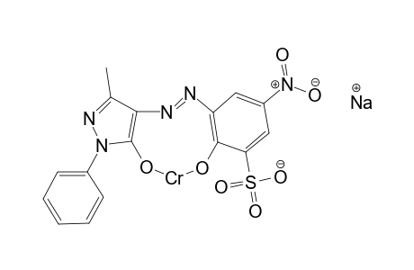6-Amino-4-nitro-1-phenol-2-sulfonacid->3-methyl-1-phenyl-5-pyrazolon/1:1-Cr complex-Na salt