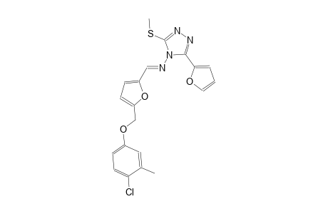 N-((E)-{5-[(4-chloro-3-methylphenoxy)methyl]-2-furyl}methylidene)-3-(2-furyl)-5-(methylsulfanyl)-4H-1,2,4-triazol-4-amine