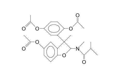 (Z)-5-Acetoxy-3-(2,5-diacetoxy-phenyl)-3-methyl-2-(N-methyl-isopropionamido)-2,3-dihydro-benzofuran