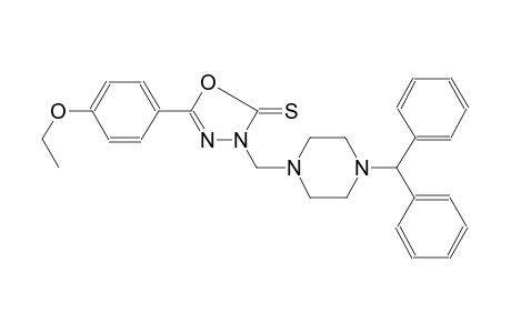 1,3,4-oxadiazole-2(3H)-thione, 3-[[4-(diphenylmethyl)-1-piperazinyl]methyl]-5-(4-ethoxyphenyl)-