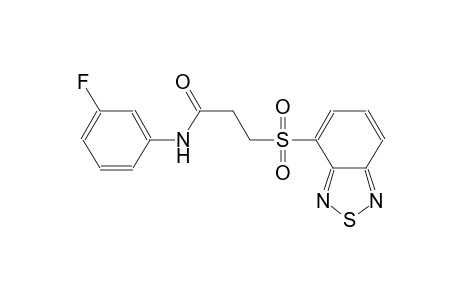 propanamide, 3-(2,1,3-benzothiadiazol-4-ylsulfonyl)-N-(3-fluorophenyl)-