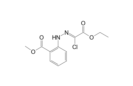 Benzoic acid, 2-[(1-chloro-2-ethoxy-2-oxoethylidene)hydrazino]-, methyl ester