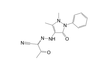 3-cyano-3-(2-(1,5-dimethyl-3-oxo-2-phenyl-2,3-dihydro-1H-pyrazole-4-yl)hydrazono)acetone