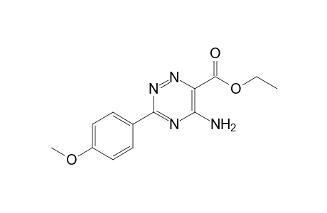 Ethyl 3-(4'-methoxyphenyl)-5-amino-1,2,4-triazine-6-carboxylate