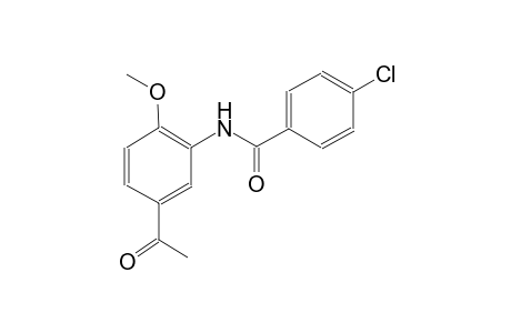 benzamide, N-(5-acetyl-2-methoxyphenyl)-4-chloro-