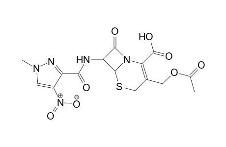 3-[(acetyloxy)methyl]-7-{[(1-methyl-4-nitro-1H-pyrazol-3-yl)carbonyl]amino}-8-oxo-5-thia-1-azabicyclo[4.2.0]oct-2-ene-2-carboxylic acid