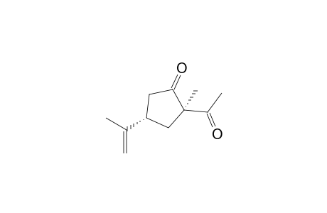 (2R,4S)-2-acetyl-2-methyl-4-(1-methylethenyl)-1-cyclopentanone