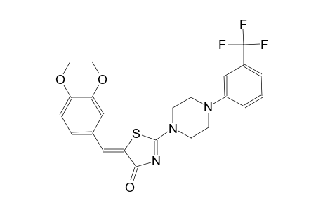 (5Z)-5-(3,4-dimethoxybenzylidene)-2-{4-[3-(trifluoromethyl)phenyl]-1-piperazinyl}-1,3-thiazol-4(5H)-one