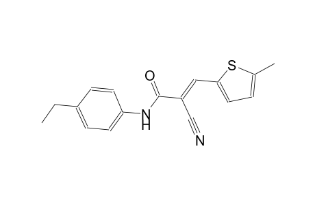 (2E)-2-cyano-N-(4-ethylphenyl)-3-(5-methyl-2-thienyl)-2-propenamide