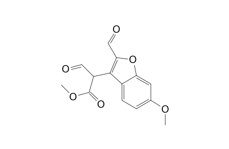 3-Benzofuranacetic acid, .alpha.,2-diformyl-6-methoxy-, methyl ester