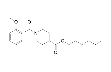 Isonipecotic acid, N-(2-methoxybenzoyl)-, hexyl ester