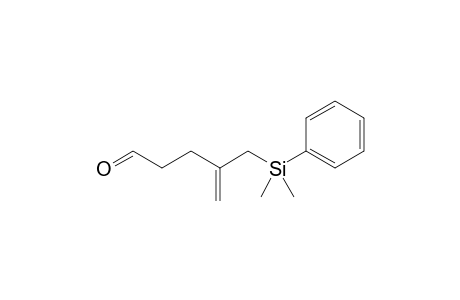 4-[(Dimethylphenylsilyl)methyl]pent-4-enal