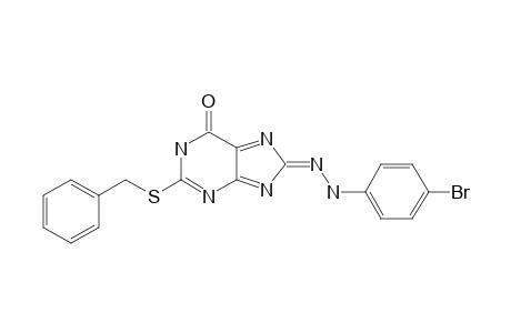 2-(BENZYLSULFANYL)-8-[(4-BROMOPHENYL)-HYDRAZONO]-1,8-DIHYDROPURIN-6-ONE