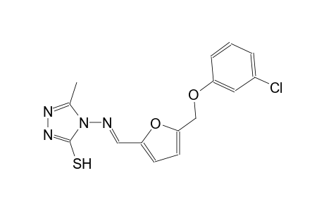 4-[((E)-{5-[(3-chlorophenoxy)methyl]-2-furyl}methylidene)amino]-5-methyl-4H-1,2,4-triazole-3-thiol
