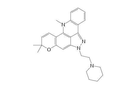 6,12-DIHYDRO-9,9,12-TRIMETHYL-6-(2-PIPERIDIN-1-YL-ETHYL)-9H-PYRANO-[2,3-C]-PYRAZOLO-[3,4,5-M,N]-ACRIDINE