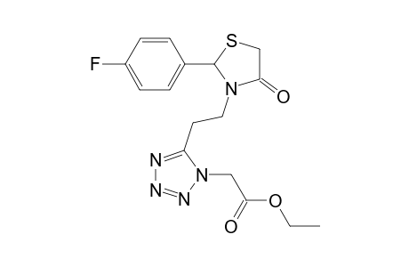 corr1]Ethyl 2-{5'-[2"-(2"'-(p-fluorophenyl)-4"'-oxothiazolidin-3'"-yl)ethyl]-1H-tetrazol-1'-yl}-acetate
