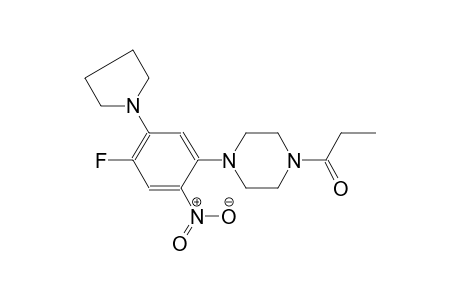 piperazine, 1-[4-fluoro-2-nitro-5-(1-pyrrolidinyl)phenyl]-4-(1-oxopropyl)-