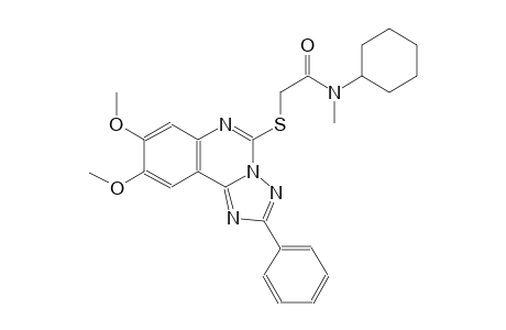 N-cyclohexyl-2-[(8,9-dimethoxy-2-phenyl[1,2,4]triazolo[1,5-c]quinazolin-5-yl)sulfanyl]-N-methylacetamide