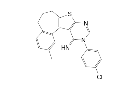 11-(4-Chlorophenyl)-2-methyl-6,7,11,12-tetrahydro-5H-benzo[3',4']cyclohepta[2',1':4,5]thieno[2,3-d]pyrimidin-12-imine